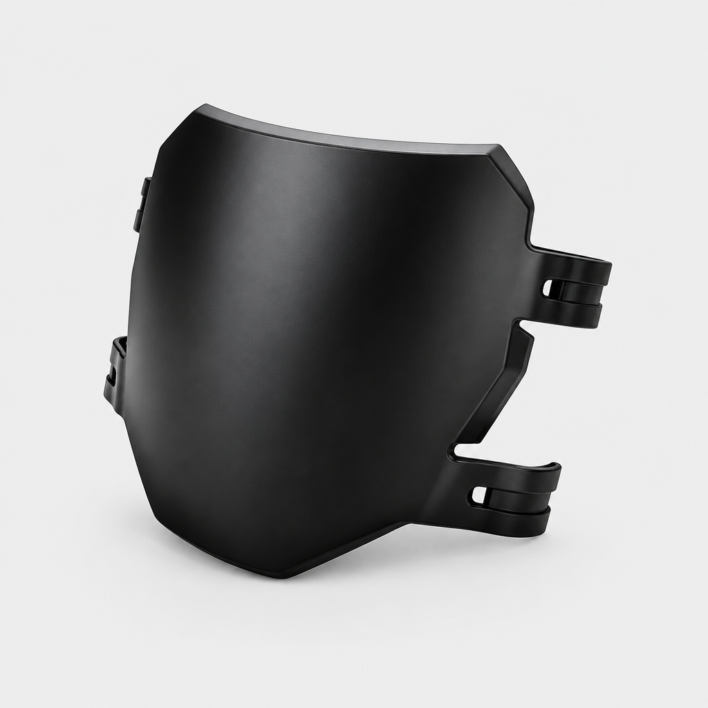 Front plate mounted on bike