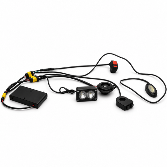 V2 18W Battery Powered Baja Light, Horn & Rock Light Combo - Factory Grade