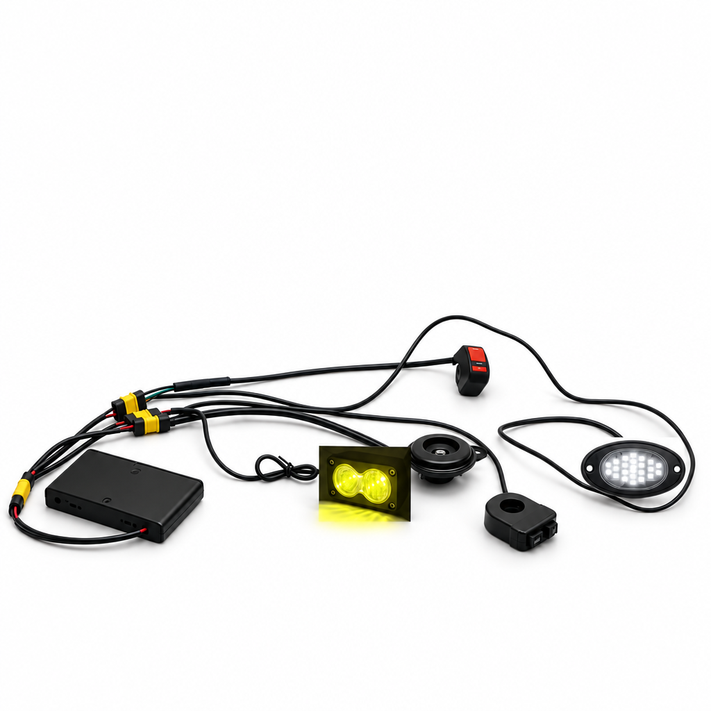 V2 18W Battery Powered Baja Light, Horn & Rock Light Combo - Factory Grade