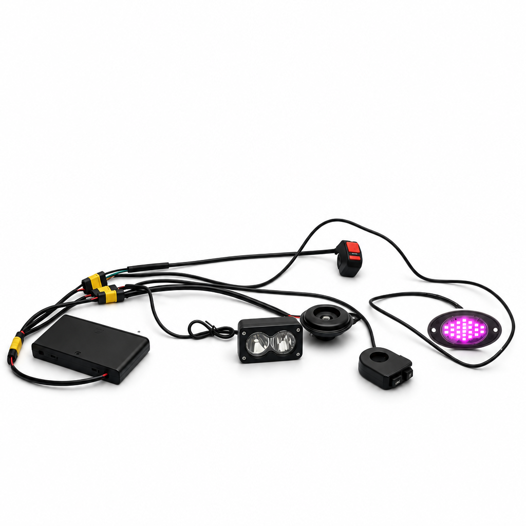 V2 18W Battery Powered Baja Light, Horn & Rock Light Combo - Factory Grade