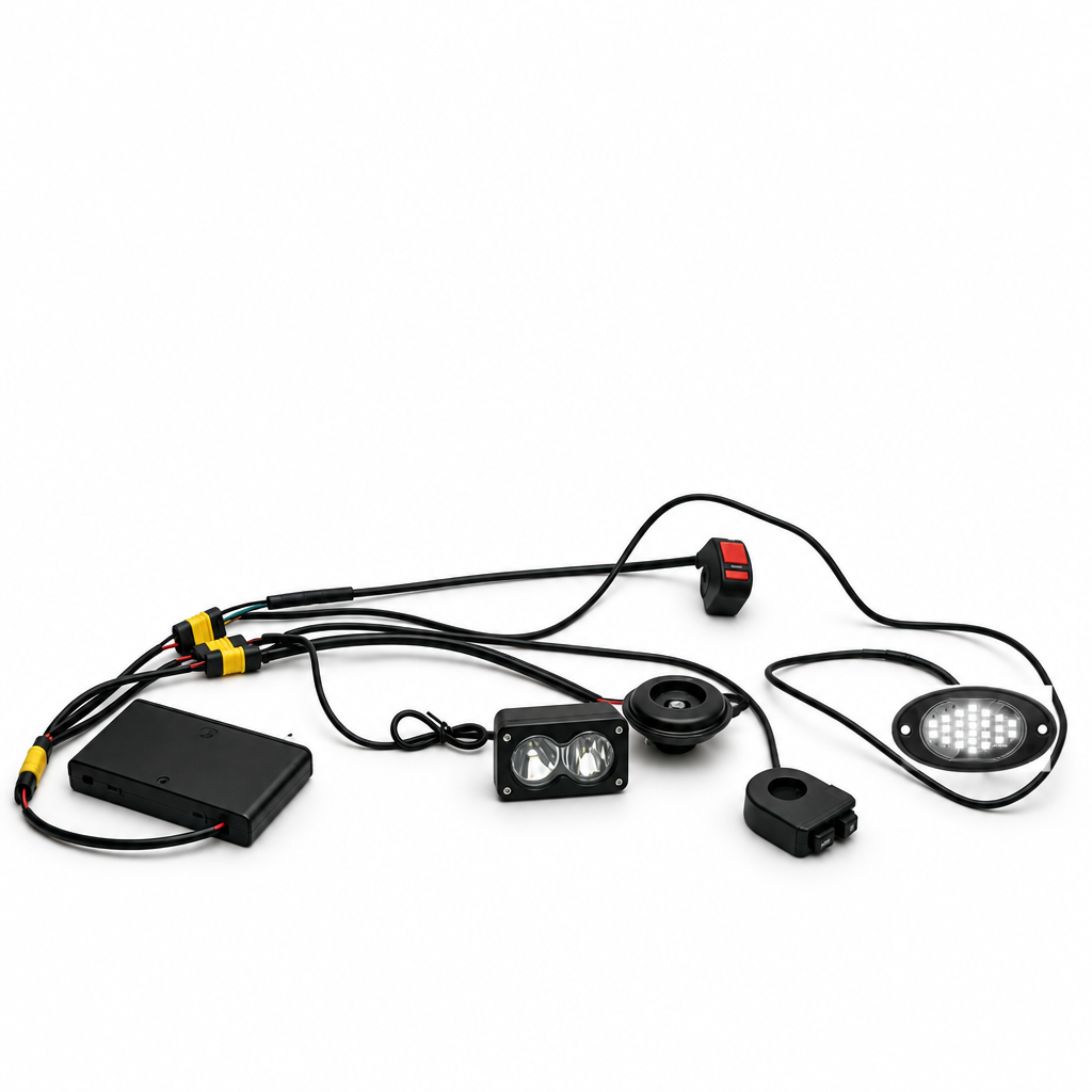 V2 18W Battery Powered Baja Light, Horn & Rock Light Combo - Factory Grade